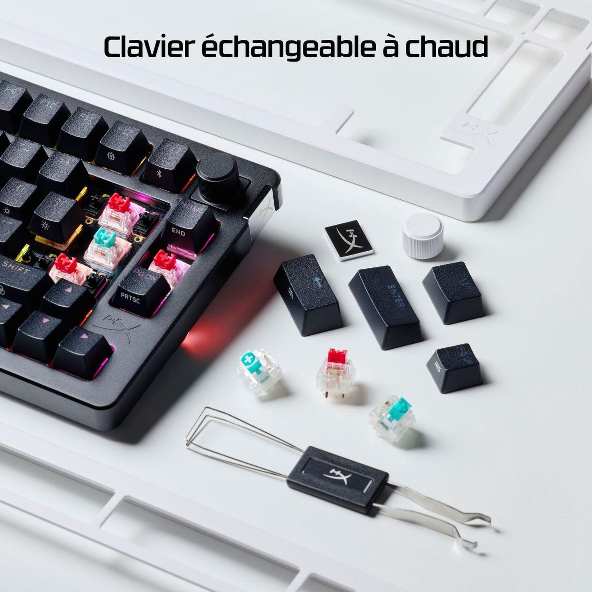 Voir la diapositive 3 : HyperX Clavier gamer sans fil alloy rise wireless 75