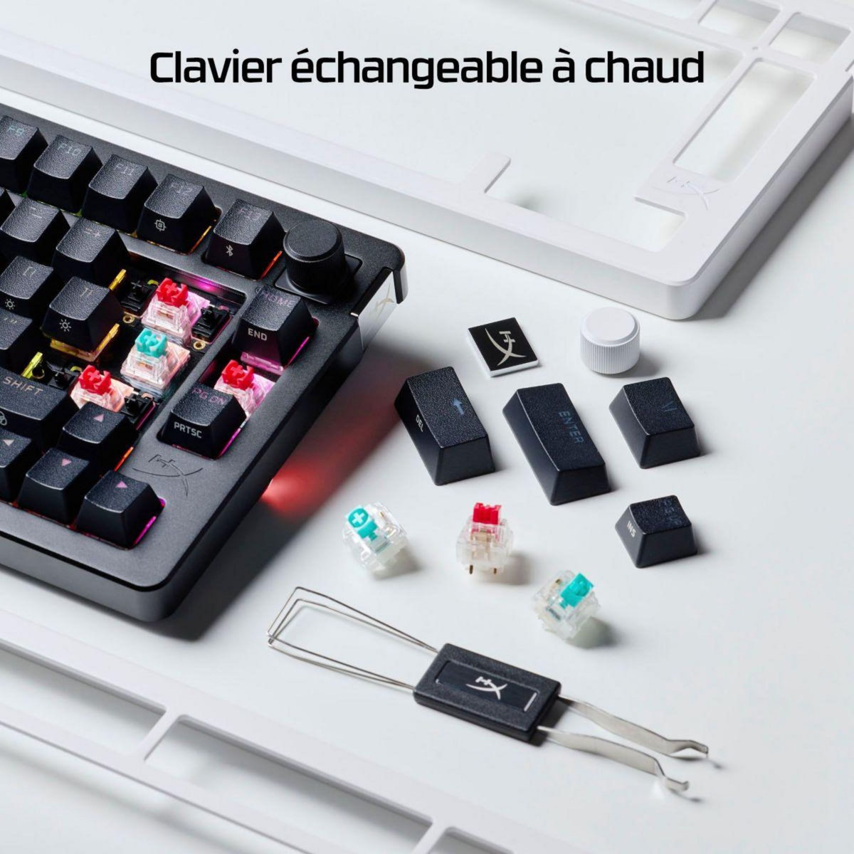 HyperX Clavier gamer sans fil Alloy Rise Wireless 75
