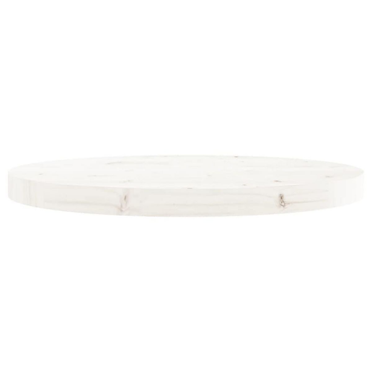 VIDAXL Dessus de table rond blanc Ø50x3 cm bois de pin massif