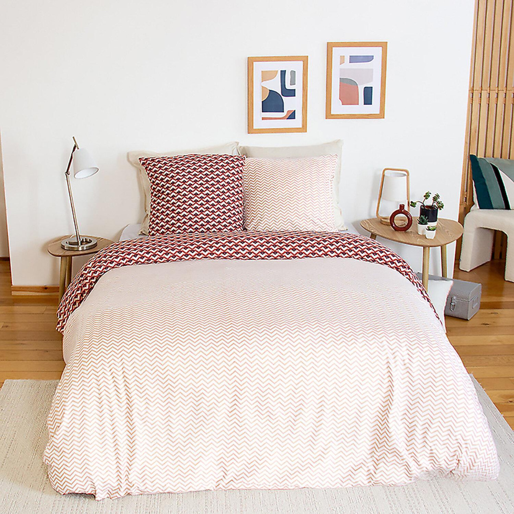 Voir la diapositive 3 : Home collection Parure de couette 3 pcs 100% microfibre, tiagoh