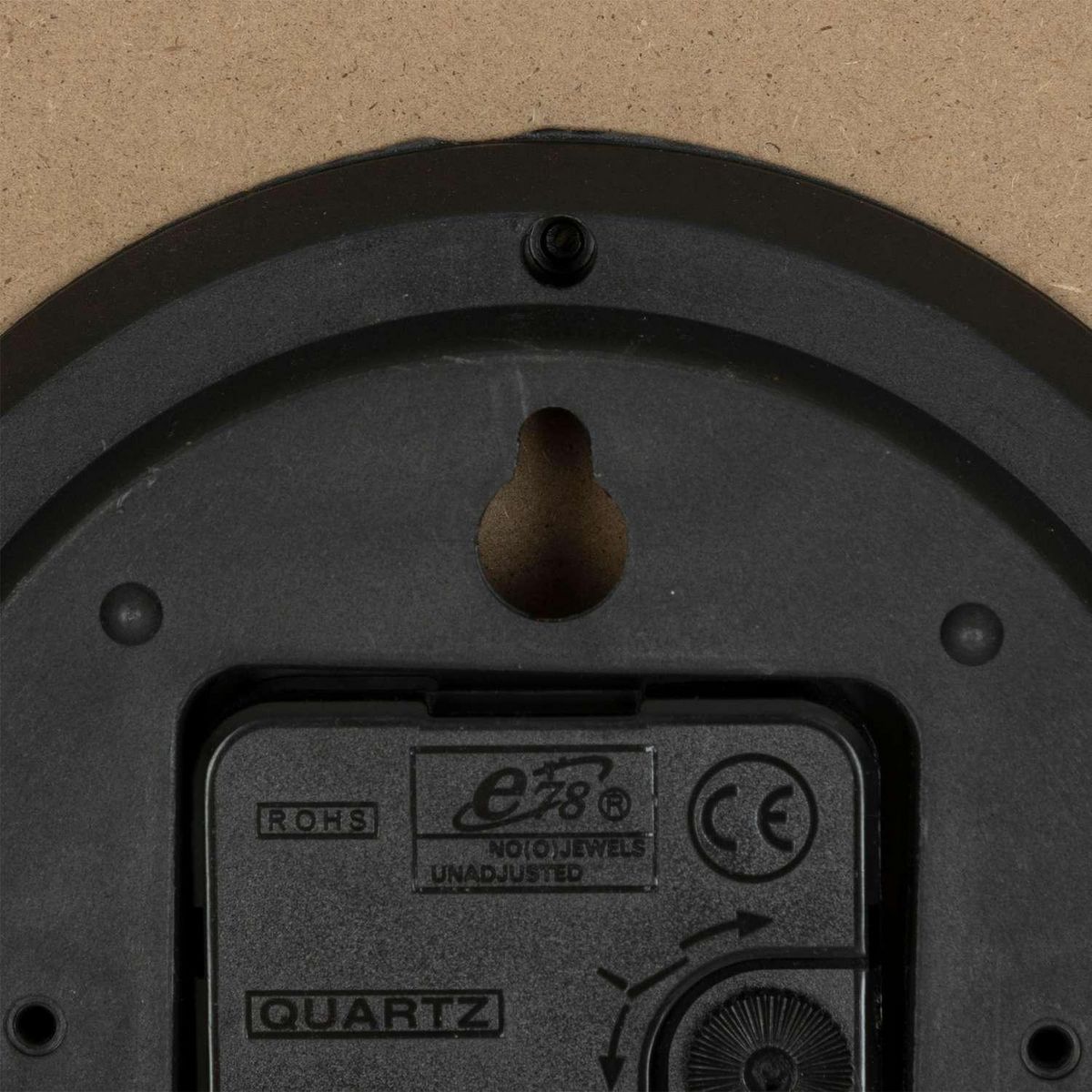 ATMOSPHERA Horloge en bois - Diam 38 cm - Marron foncé