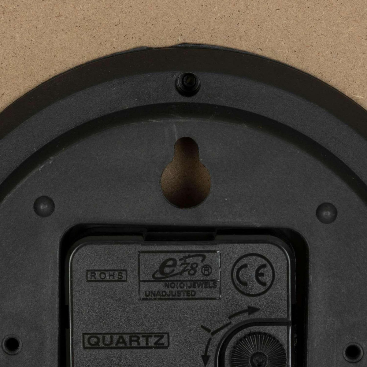 ATMOSPHERA Horloge en bois - Diam 38 cm - Marron foncé