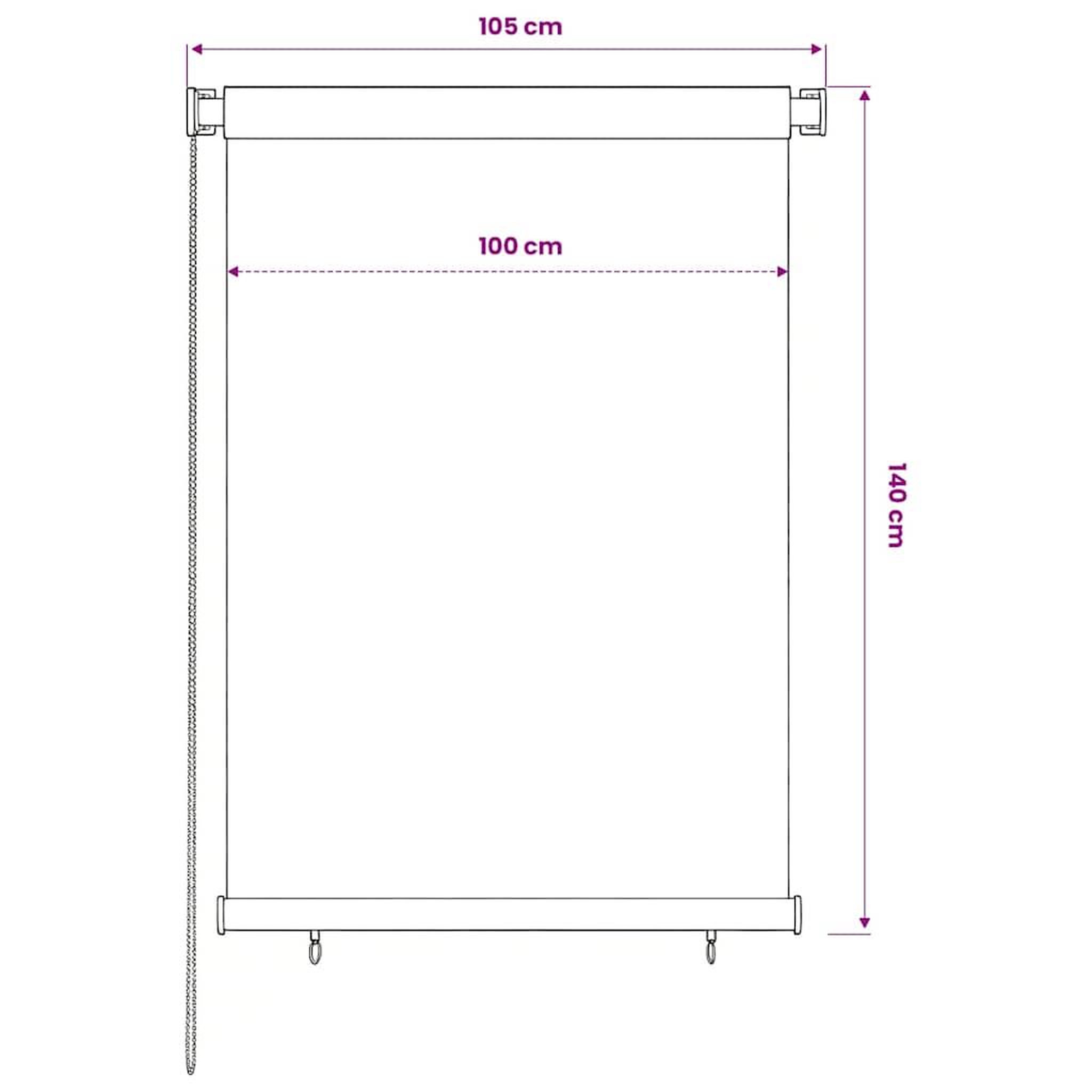 Voir la diapositive 6 : VIDAXL Store roulant d'exterieur 105 (l) x 140 (h) cm vert fonce hdpe