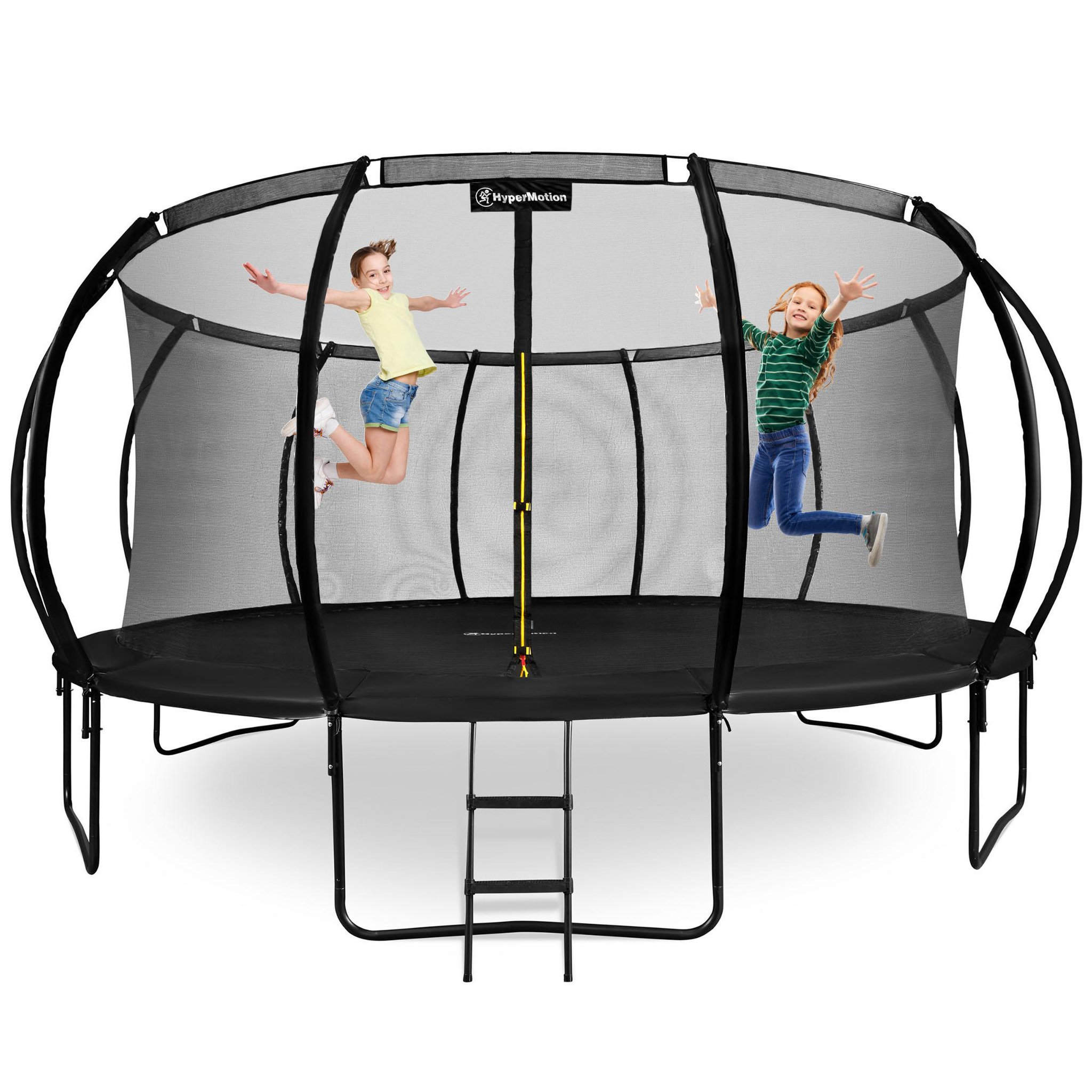 HYPERMOTION Trampoline Géant XXL - 487 cm (16ft), Trampoline Jardin Ultra Robuste + Échelle - Max 150kg