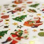  Stickers Pères Noël traditionnels à paillettes