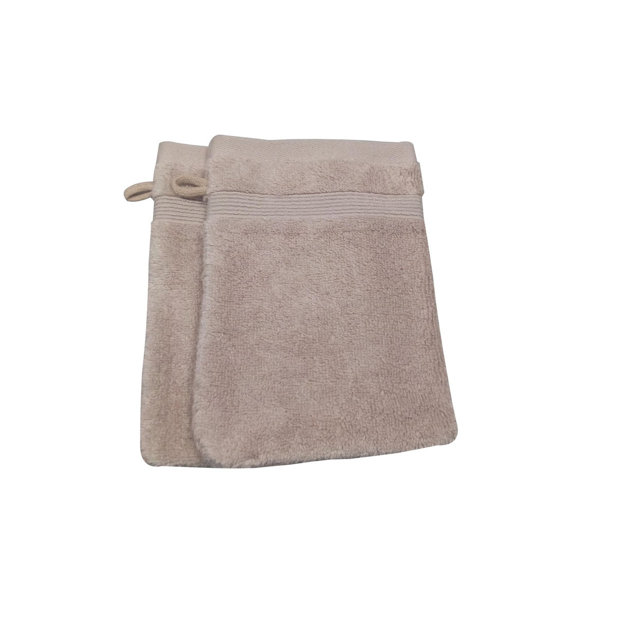 ACTUEL Lot de 2 gant de toilette uni en coton 400g/m²