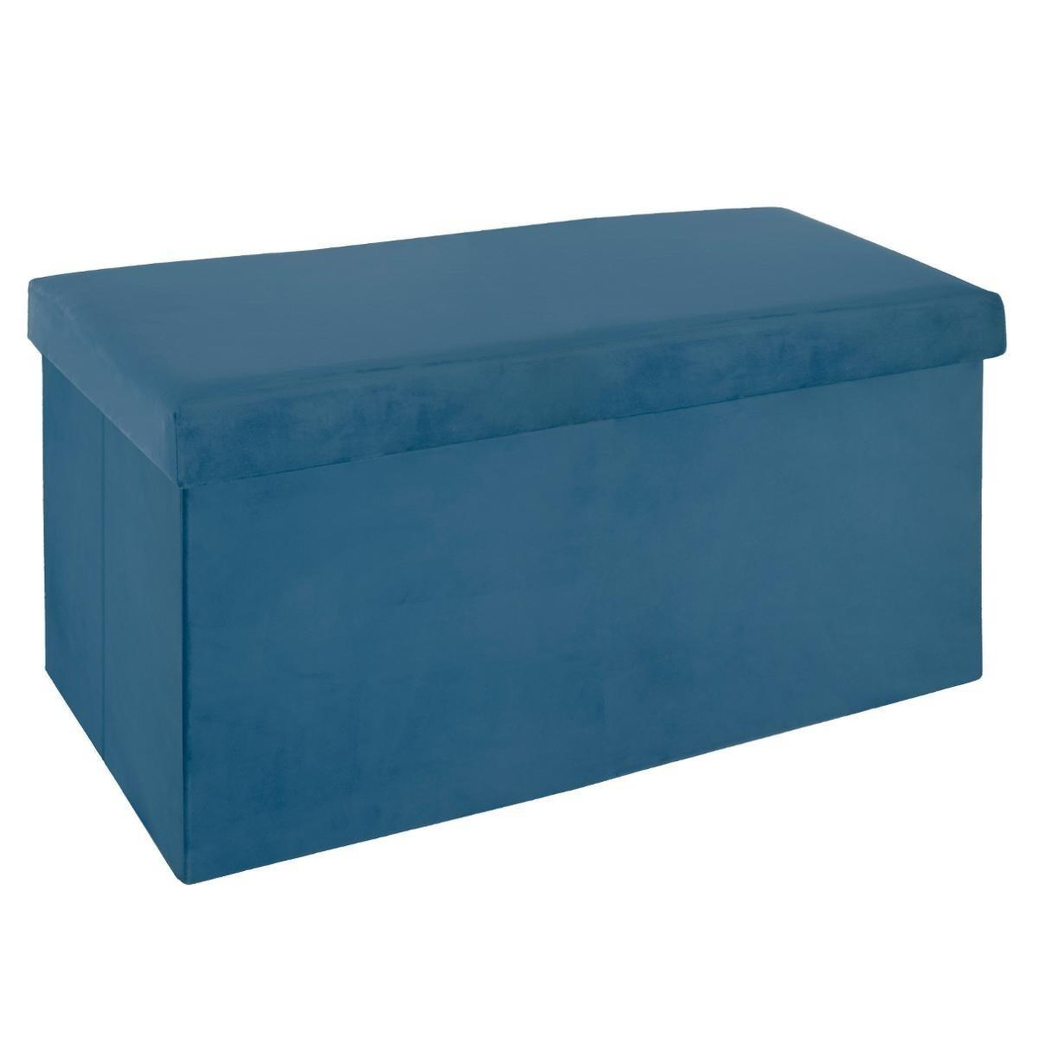ATMOSPHERA Pouf Pliable en Velours  Tess  76cm Bleu