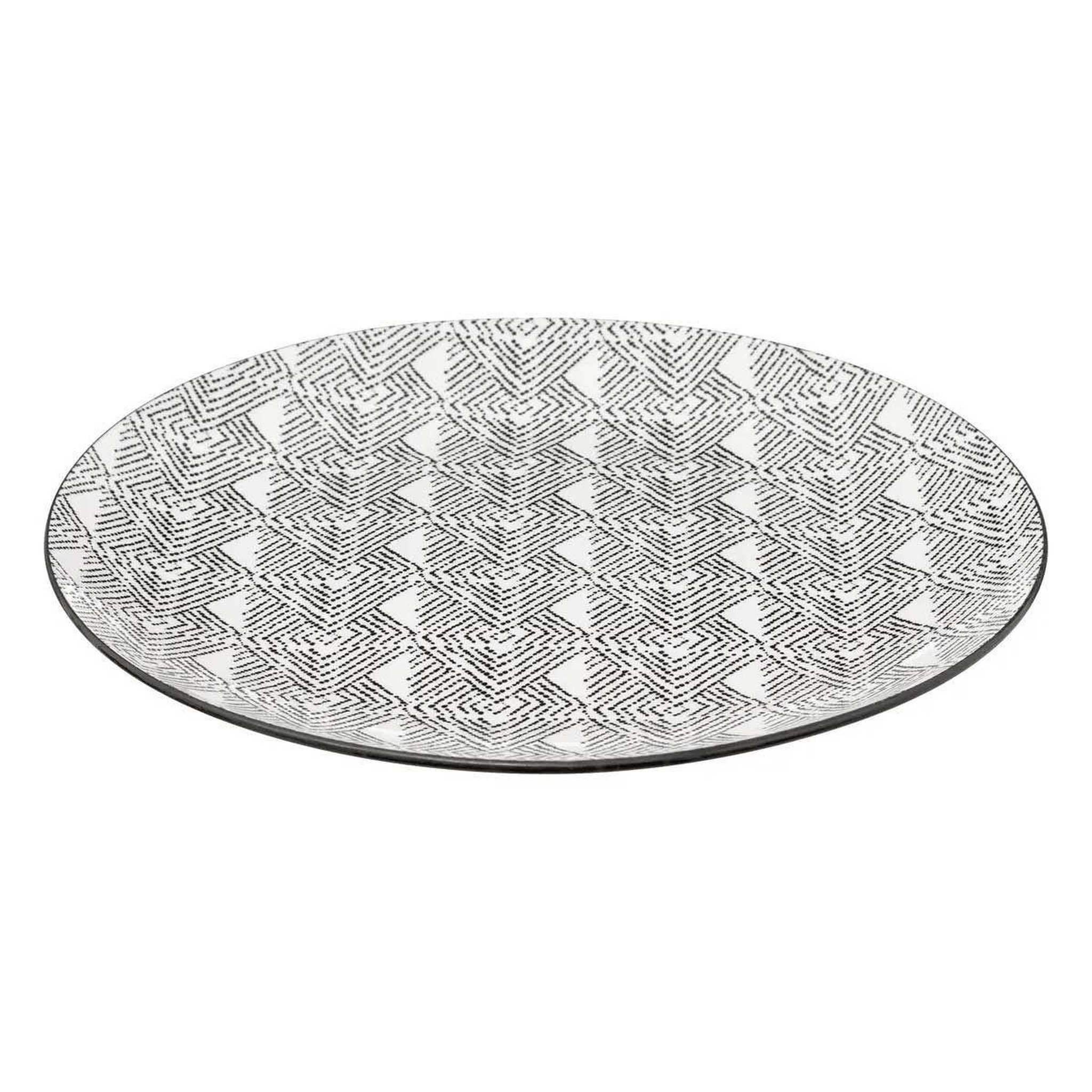 Voir la diapositive 2 : SECRET DE GOURMET Lot de 6 assiettes plates  bohemia etnic  26cm noir