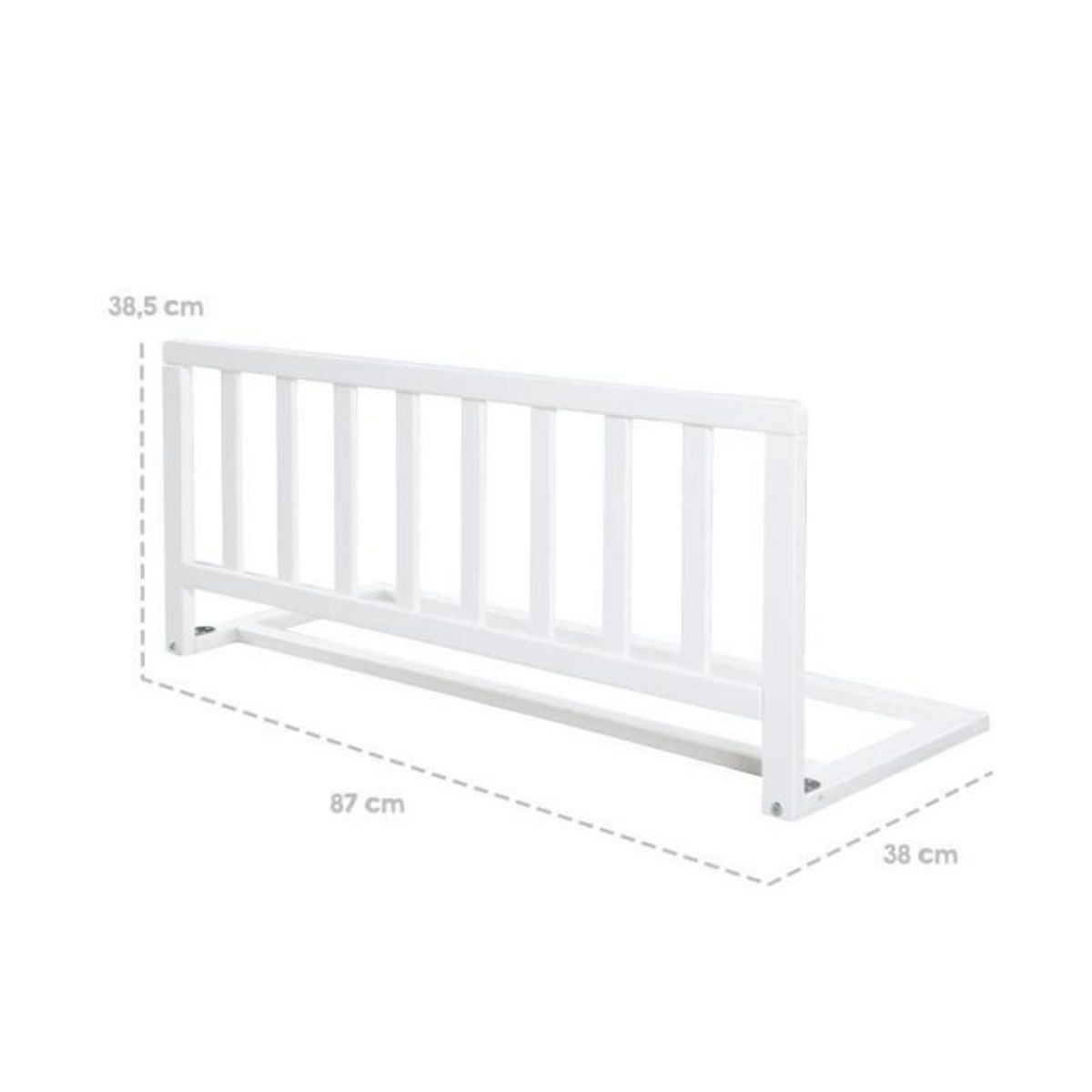 Roba ROBA Barriere de Lit en Bois 90 cm - Protection Anti-Chute Sûre pour Bébés et Enfants - 18 mois a 5 Ans - Montage Facile - Bl
