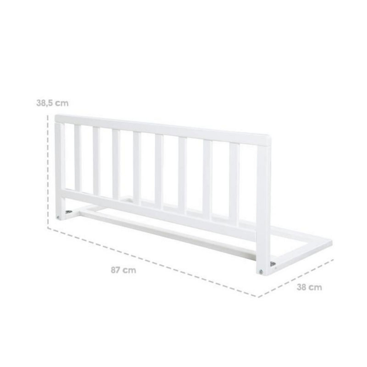 Roba ROBA Barriere de Lit en Bois 90 cm - Protection Anti-Chute Sûre pour Bébés et Enfants - 18 mois a 5 Ans - Montage Facile - Bl