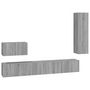 Voir la diapositive 2 : VIDAXL Ensemble de meubles TV 4 pcs Sonoma gris Bois d'ingenierie