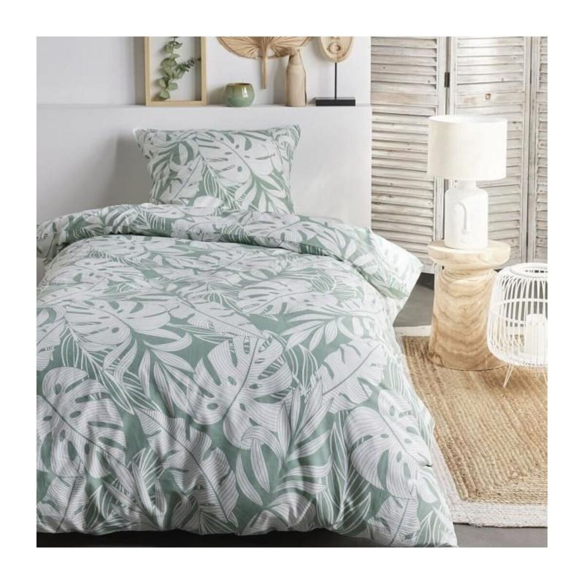 Today Parure de lit - TODAY - Sunshine - 123000 - 1 personne - 140x200 cm - Coton - Imprimé 15.14