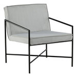 Paris Prix Fauteuil Design Velours Côtelé  Rakel  78cm Gris