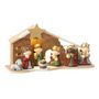 Voir la diapositive 2 : Paris Prix Crèche de Noël en Porcelaine  LED  31cm Multicolore