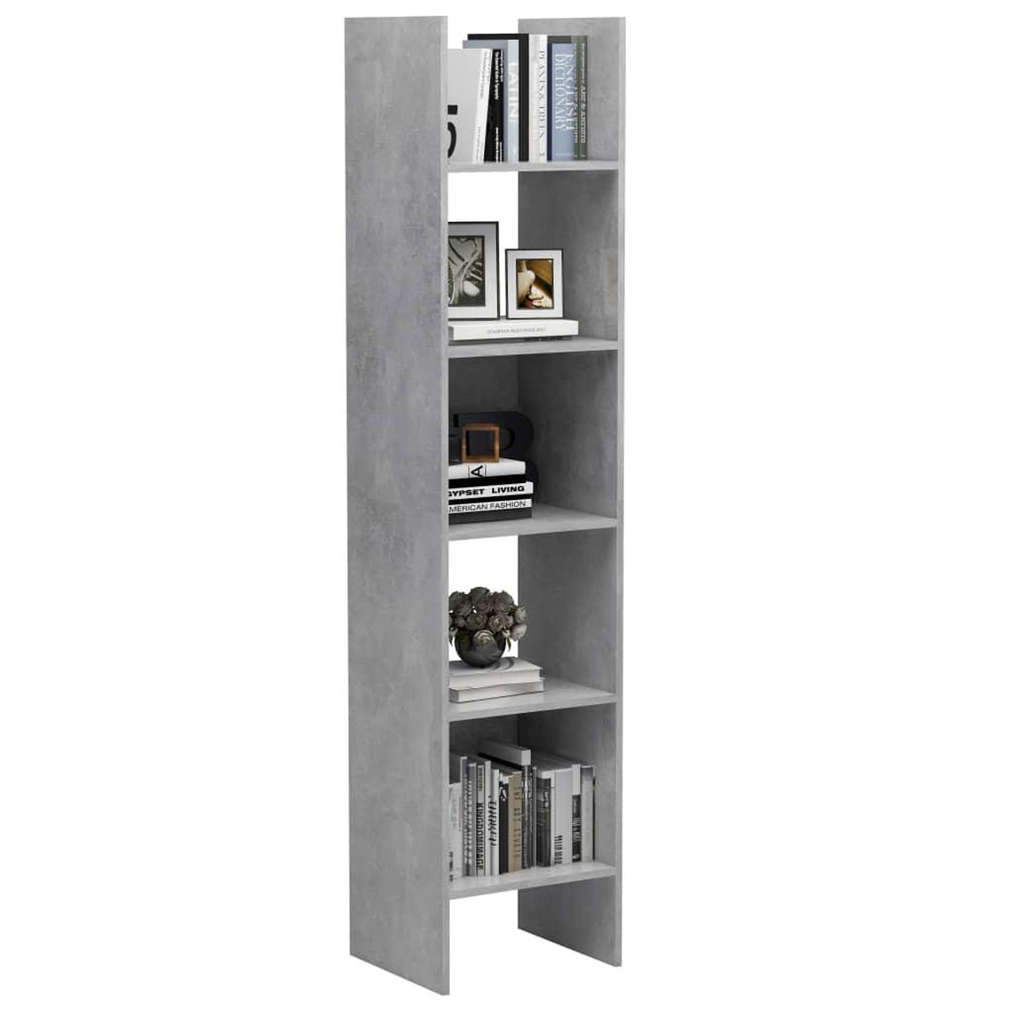 Voir la diapositive 5 : VIDAXL Bibliotheque Gris beton 40x35x180 cm Bois d'ingenierie