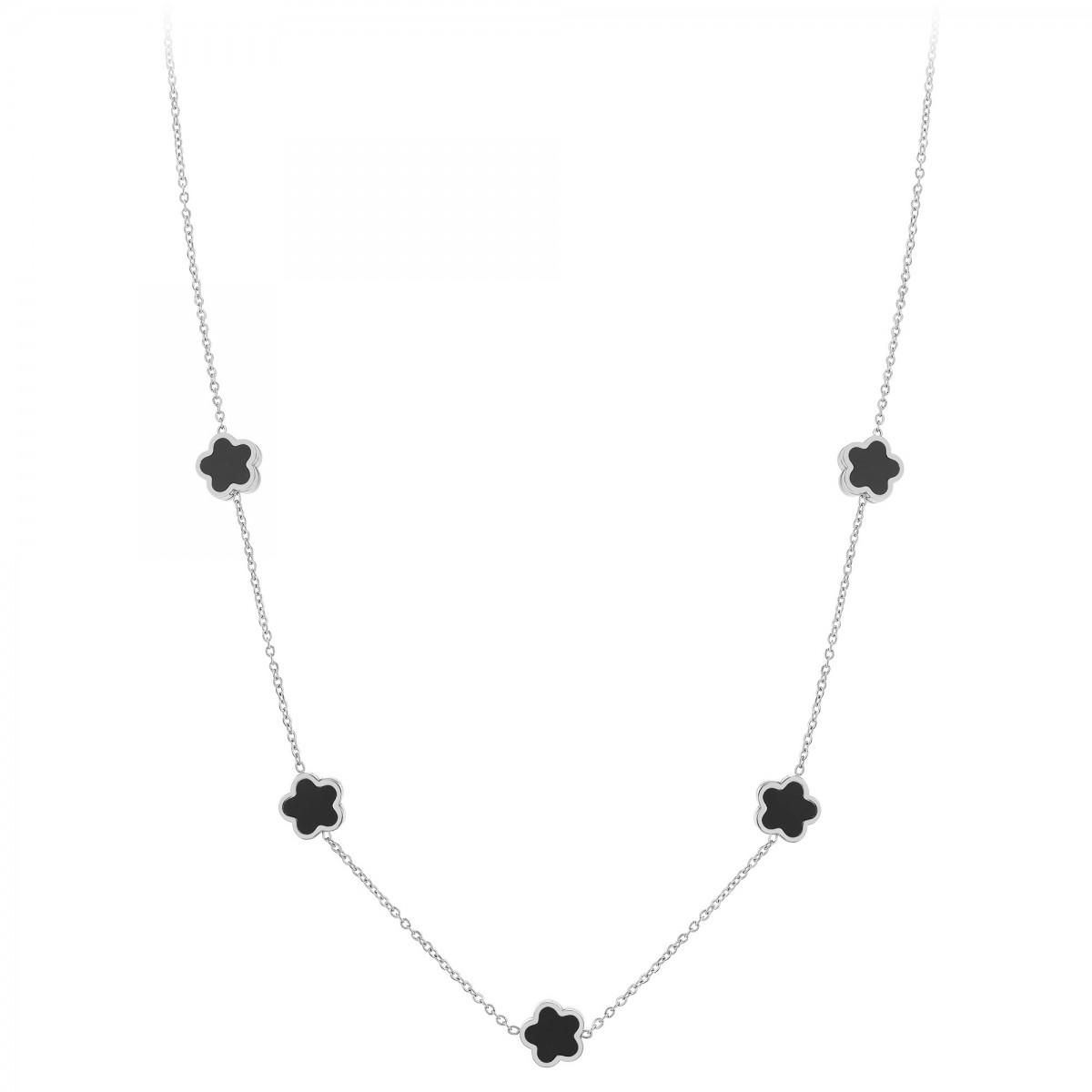 SC CRYSTAL Collier fleurs par SC Crystal en acier inoxydable