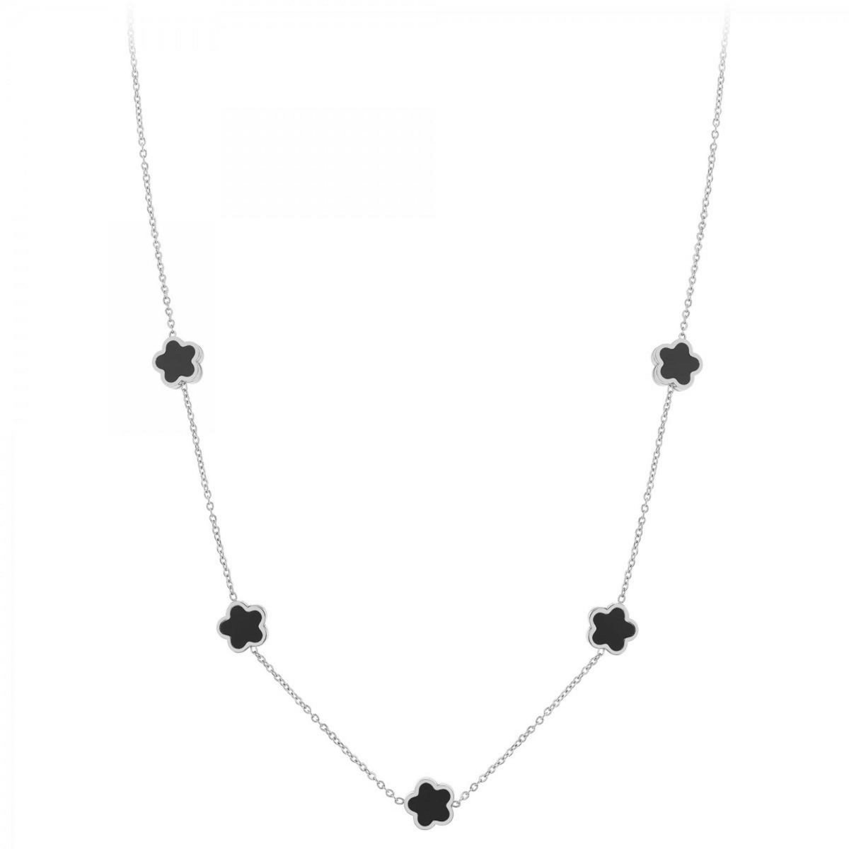 SC CRYSTAL Collier fleurs par SC Crystal en acier inoxydable