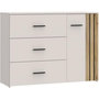 Voir la diapositive 1 : Commode - WAIKATO - 3 tiroirs - 1 porte - Blanc - 119,9 x 41,3 x 89,7 cm