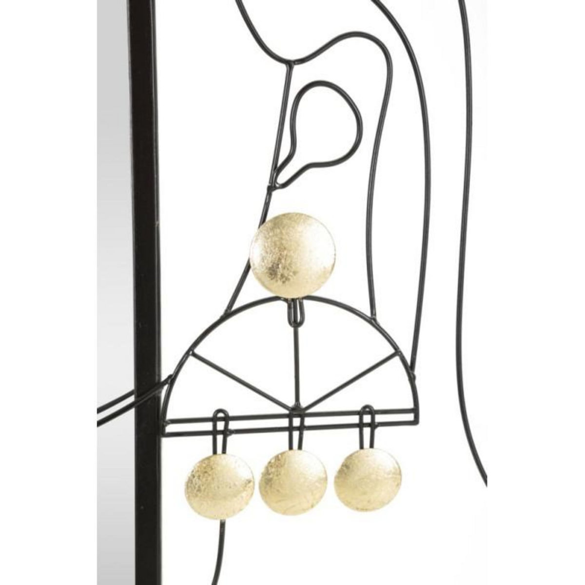 Paris Prix Miroir Mural Design  Éleanor  85cm Noir