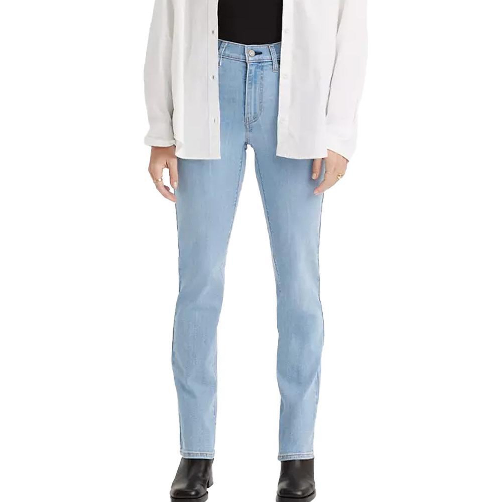 Voir la diapositive 1 : Levi's Jean 724 Bleu Délaver Clair Femme Levi's  High Rise Straight 18883