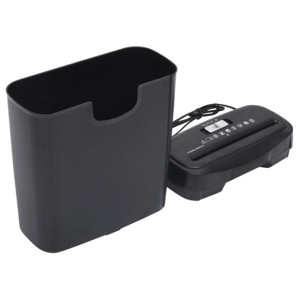 VIDAXL Déchiqueteuse de papier 6 feuilles à coupe en bandes Noir