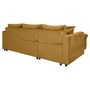 Voir la diapositive 5 : Canapé d'angle réversible convertible avec coffre en tissu ou velours GERALDINE 