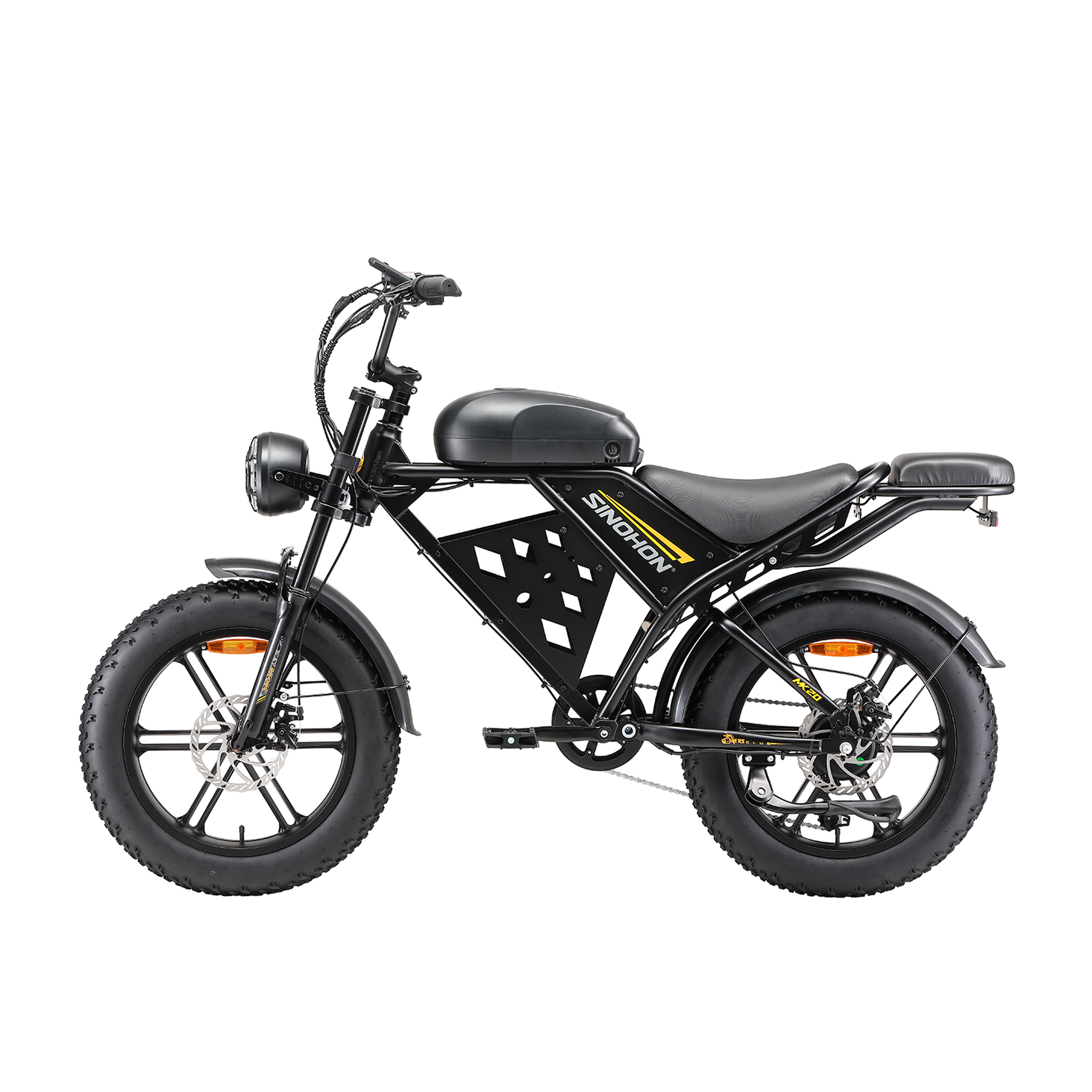 Voir la diapositive 2 : SINOHON Vélo électrique fat bike robuste sinohon mk20-d, 20 pouces tout-terrain, noir