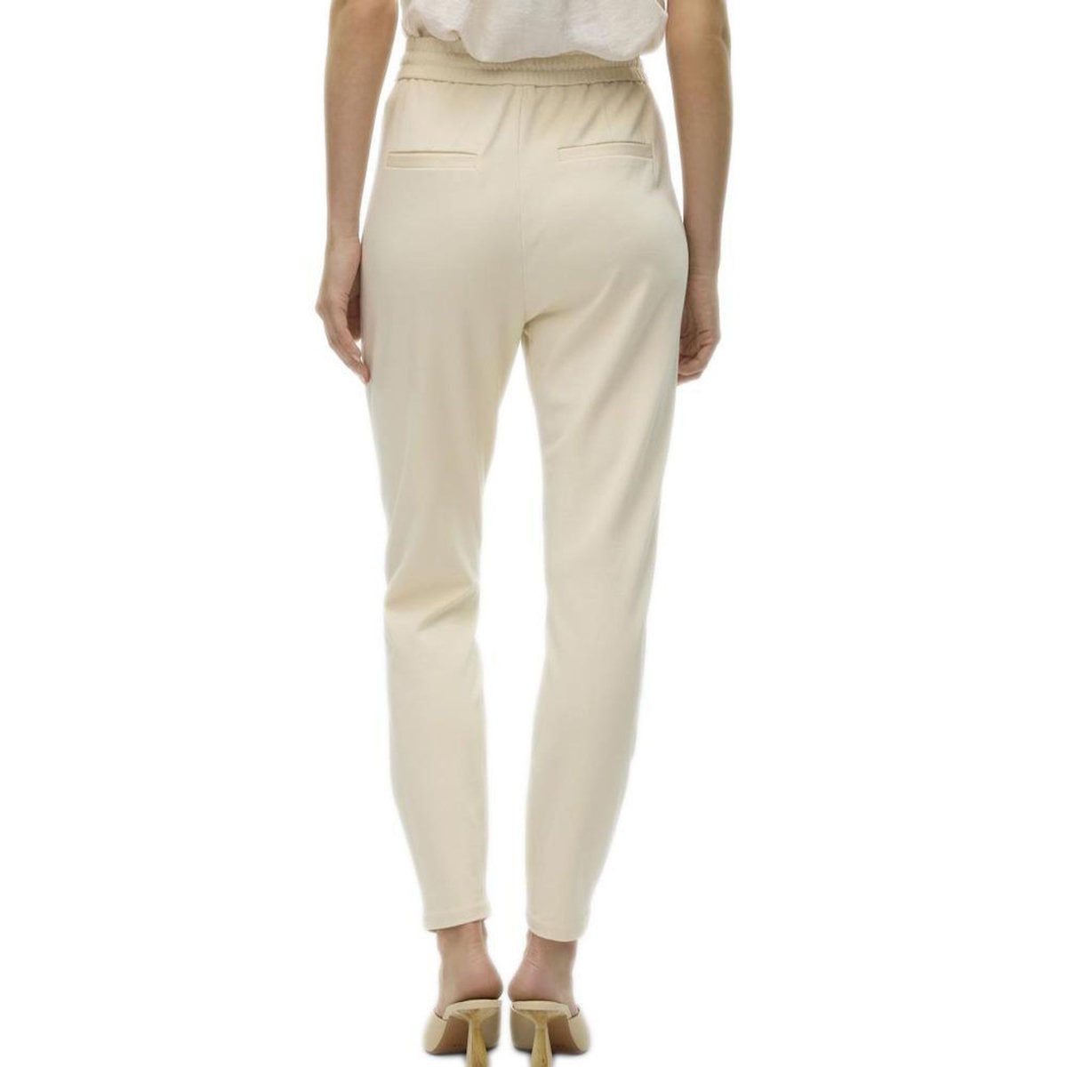 Vero Moda Pantalon Beige Marron Femme Meva