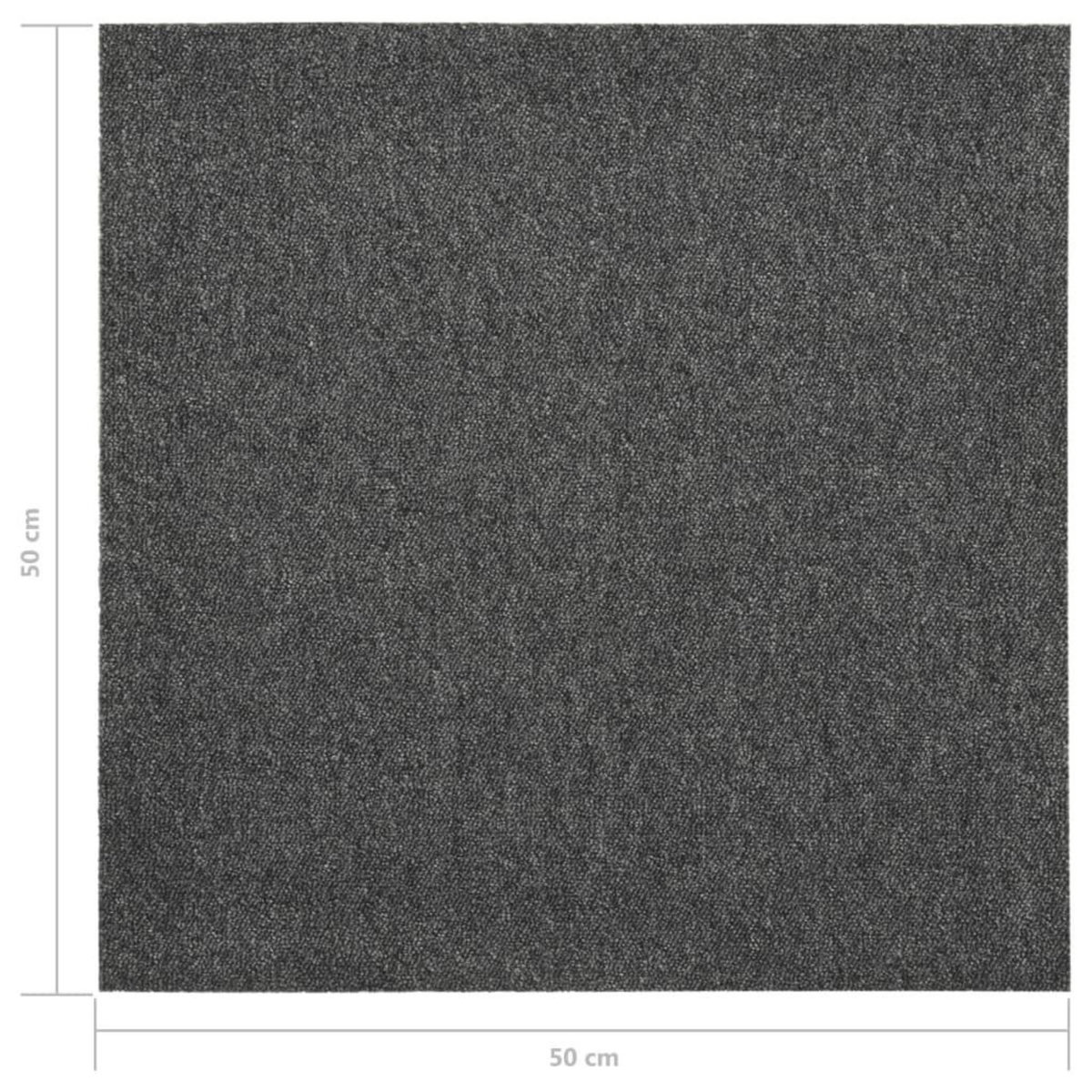 VIDAXL Dalles de tapis de sol 20 pcs 5 m^2 50x50 cm Anthracite