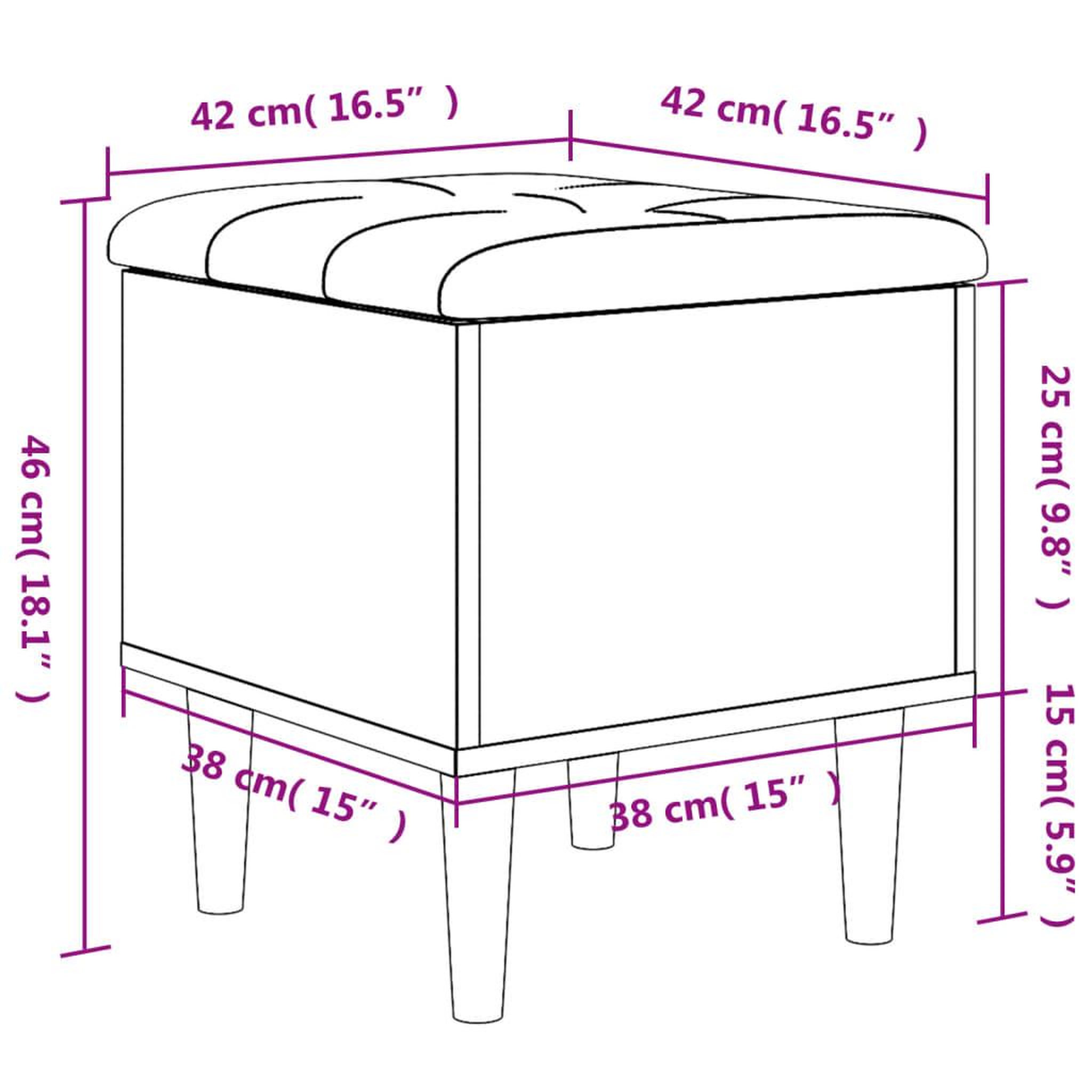 Voir la diapositive 6 : VIDAXL Banc de rangement gris beton 42x42x46 cm bois d'ingenierie