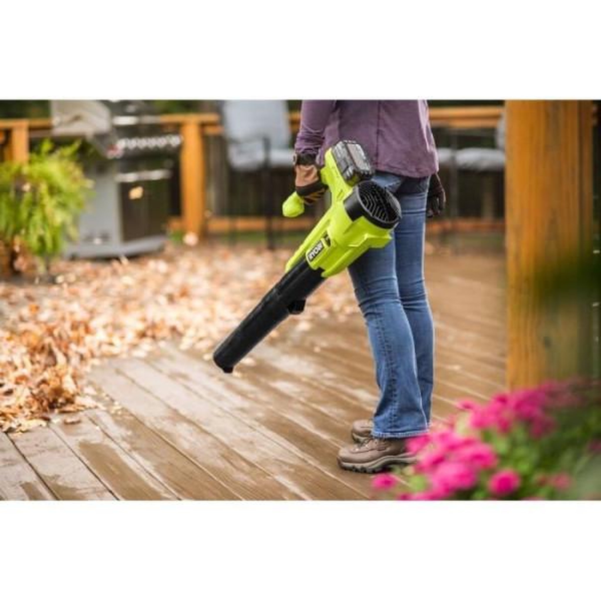 Voir la diapositive 4 : Ryobi RYOBI - Souffleur 18V ONE+ Turbo Jet - soufflerie 145 km/h - débit air max. : 7,1 m³/min - sans batterie ni chargeur - RY18BLA