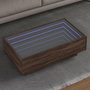 Voir la diapositive 1 : VIDAXL Table basse avec LED chene marron 90x50x30 cm bois d'ingenierie