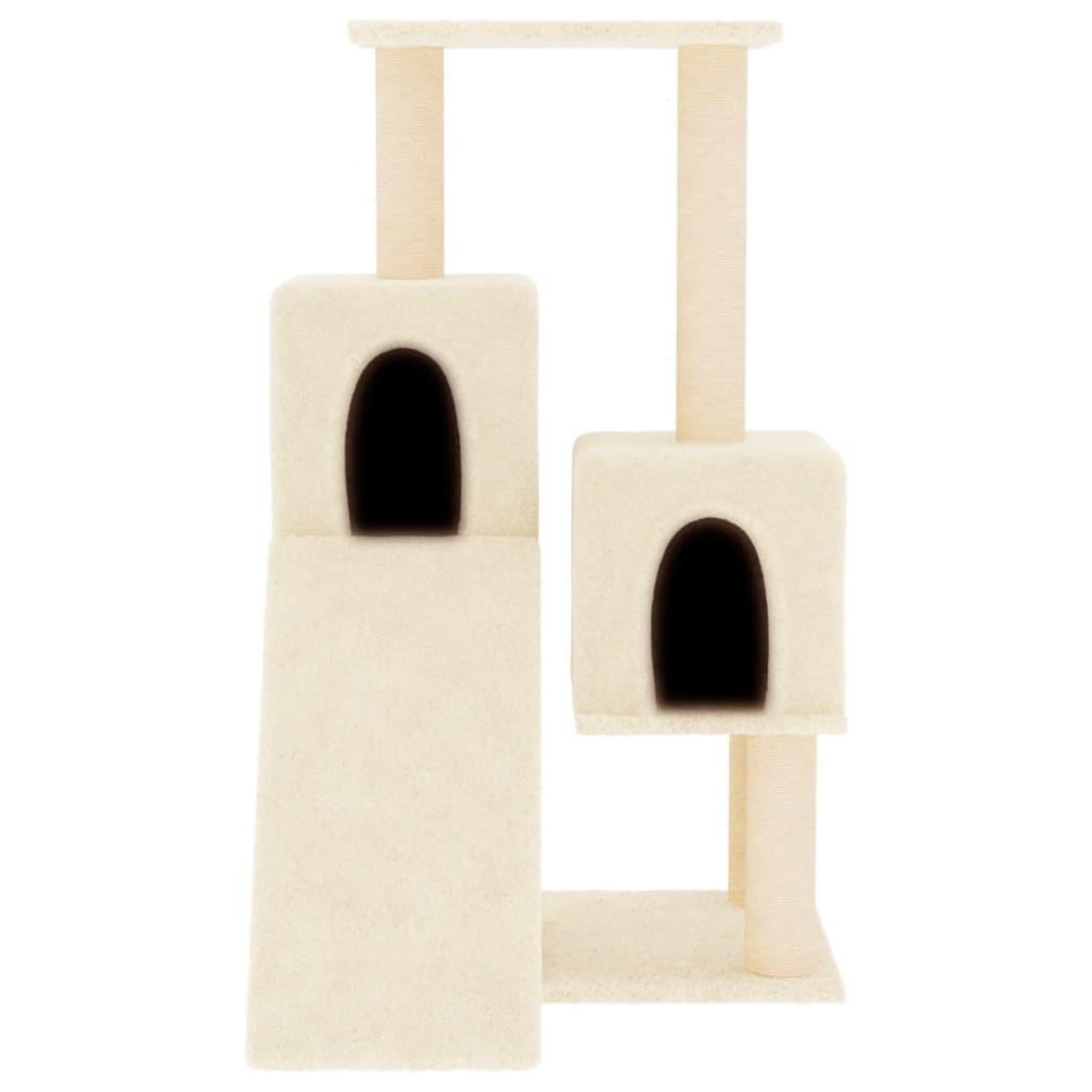Voir la diapositive 3 : VIDAXL Arbre a chat avec griffoirs en sisal Creme 82 cm