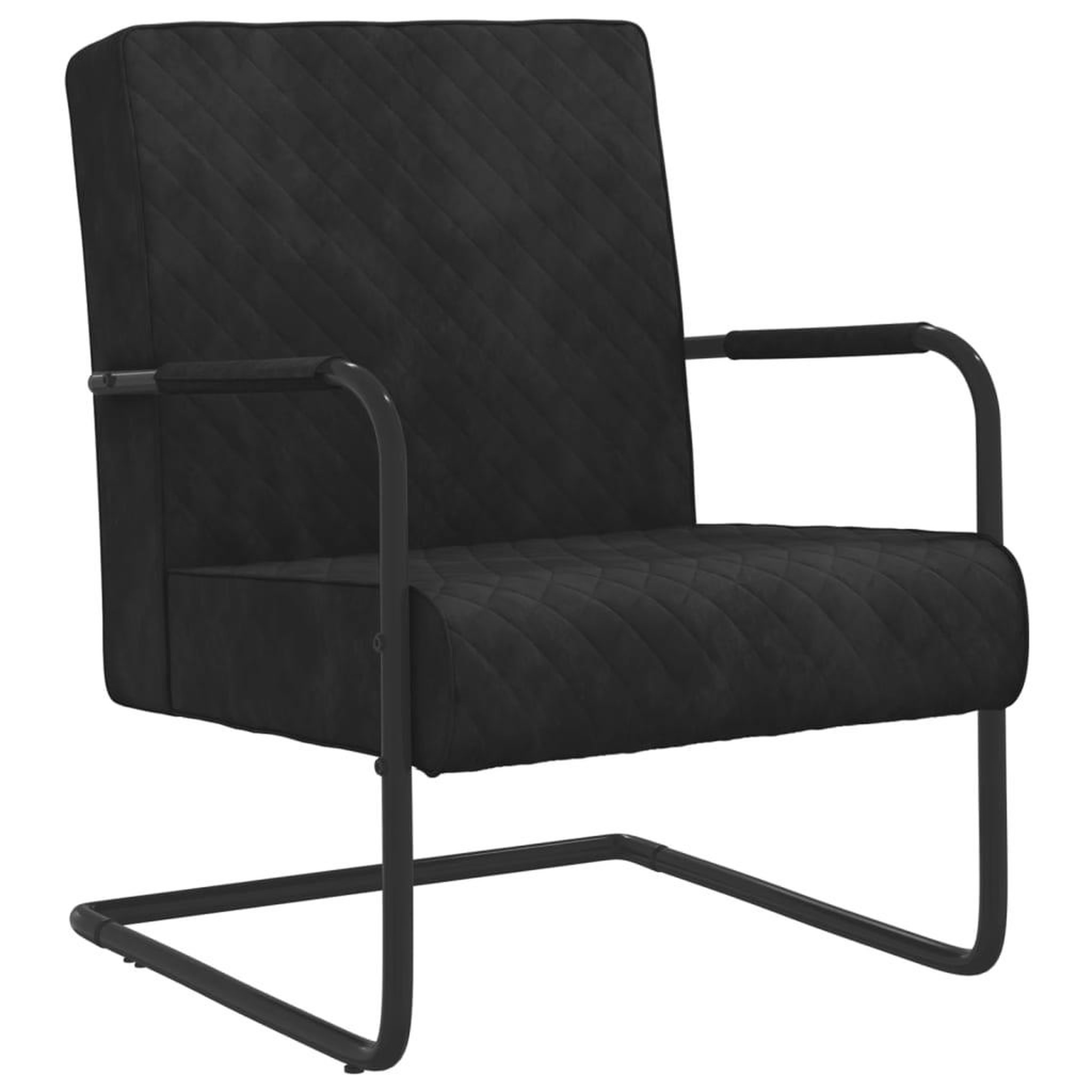 Voir la diapositive 1 : VIDAXL Chaise cantilever Noir Velours