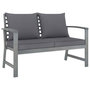 Voir la diapositive 4 : VIDAXL Salon de jardin 3 pcs avec coussin Bois d'acacia solide Gris