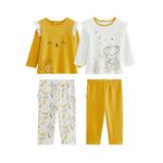 Petit Béguin Lot de 2 pyjamas bébé Adele. Coloris disponibles : Jaune