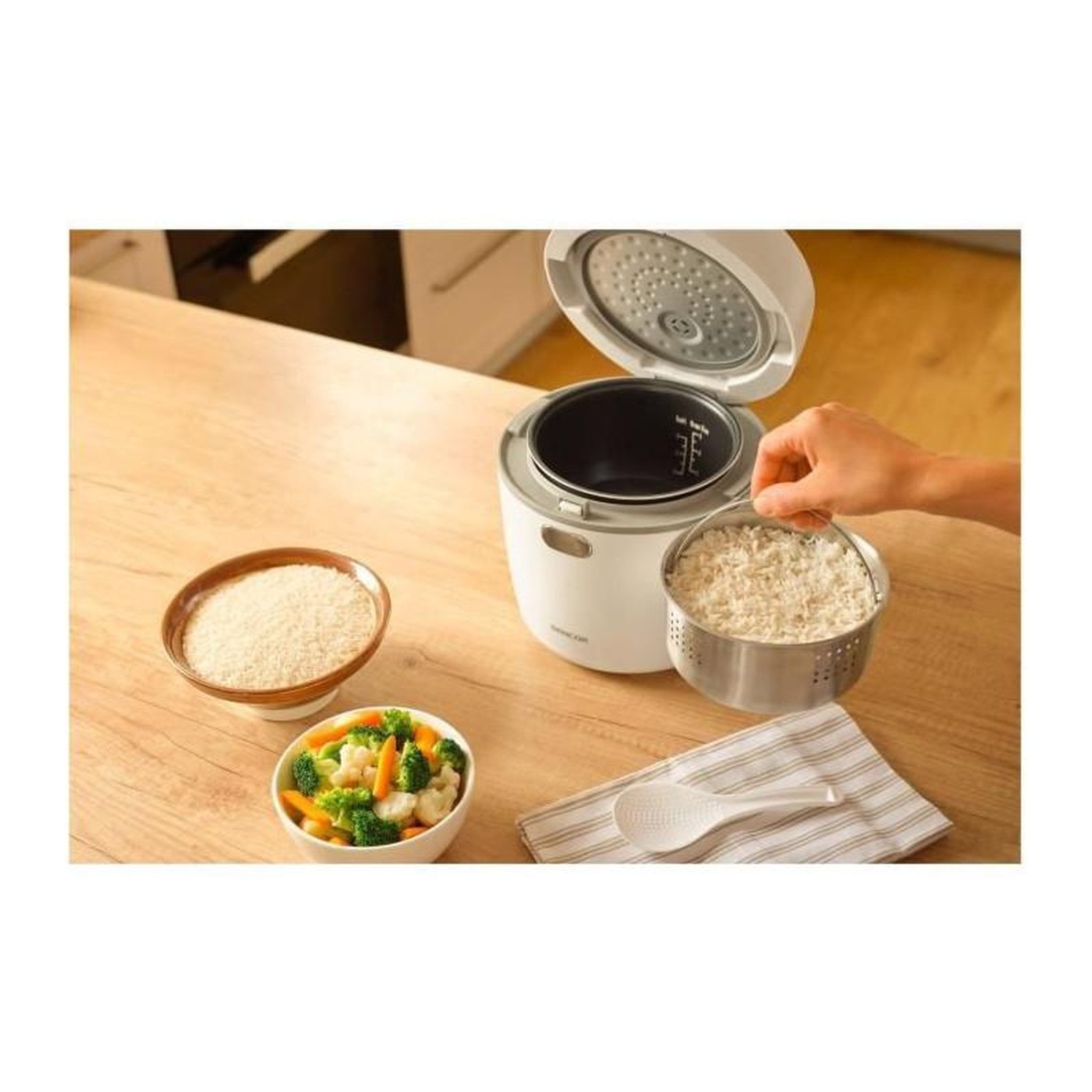 Voir la diapositive 3 : SENCO Cuiseur a riz - SENCOR - SRM 0670WH - 350 W - 0,6 L - Blanc