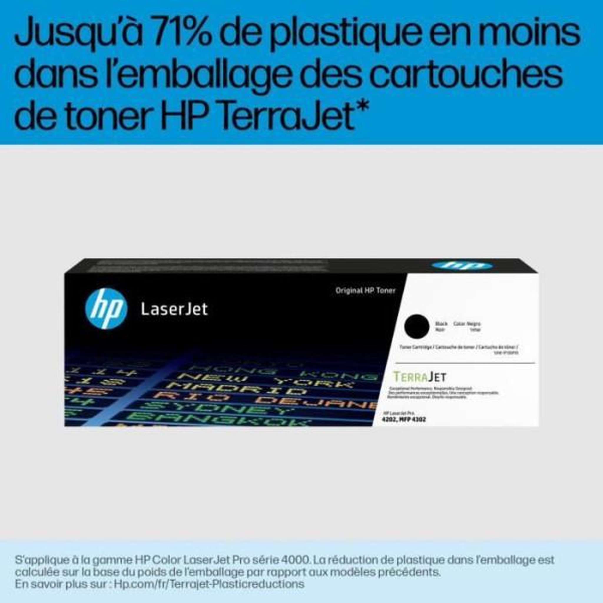 Voir la diapositive 5 : HP Cartouche de Toner HP 220X Cyan grande capacité Authentique (W2201X) pour HP LaserJet Pro 4202 / 4302
