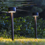 Voir la diapositive 4 : Lumisky 2 balises solaires à piquer FORTY Noir Acier H30cm