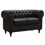 Voir la diapositive 1 : Habitat et Jardin Canapé fixe Chesterfield  Aliza  - 157 x 82 x 70 cm - 2 places - Marron