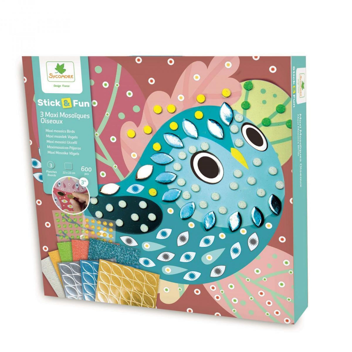 Au Sycomore Stick n Fun 3 Maxi Mosaiques - Oiseaux
