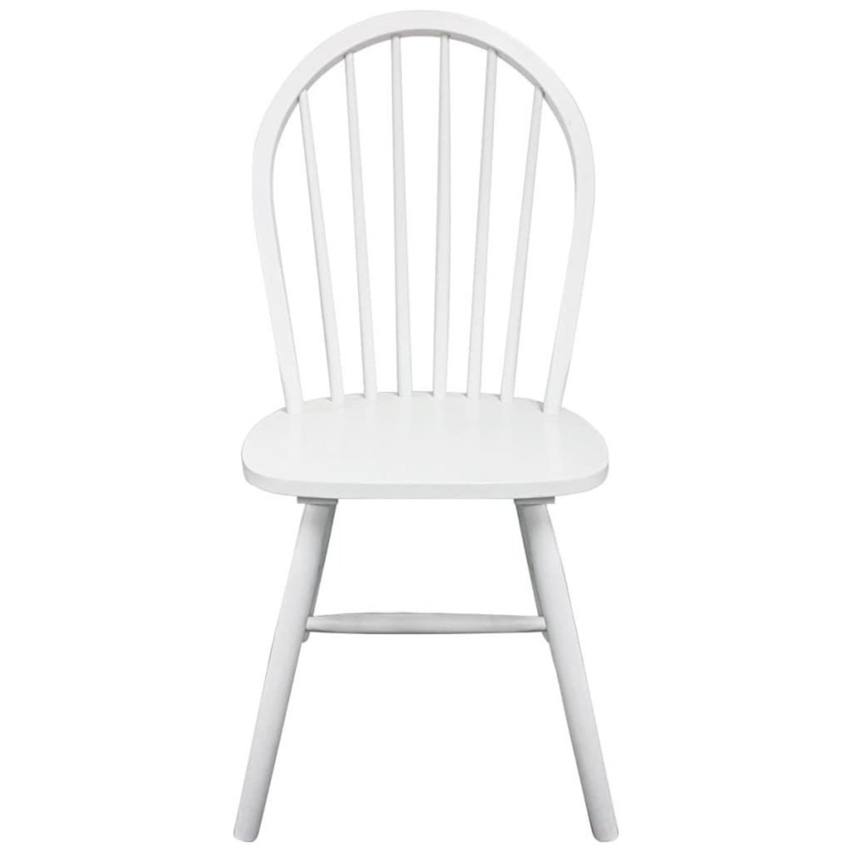 VIDAXL Chaises a manger lot de 2 blanc bois d'hevea solide