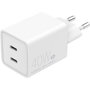Voir la diapositive 1 : ESSENTIEL B Chargeur 40W PowerDelivery 2 USB-C - Blanc