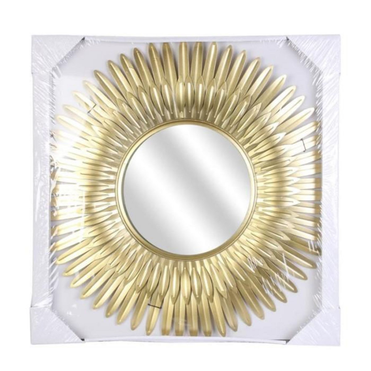 Paris Prix Miroir Mural Design  Plumes  53cm Or