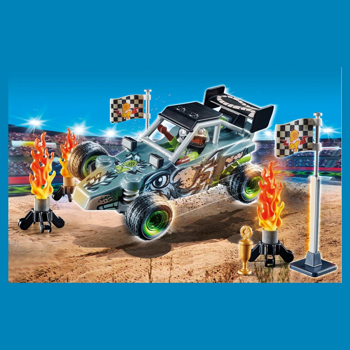 PLAYMOBIL 71044 StuntShow Cascadeur et Buggy