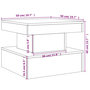 Voir la diapositive 6 : VIDAXL Table basse avec lumieres LED sonoma gris 50x50x40 cm