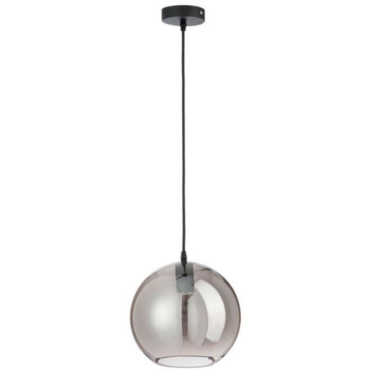 Paris Prix Lampe Suspension en Verre  Miroir  25cm Argent