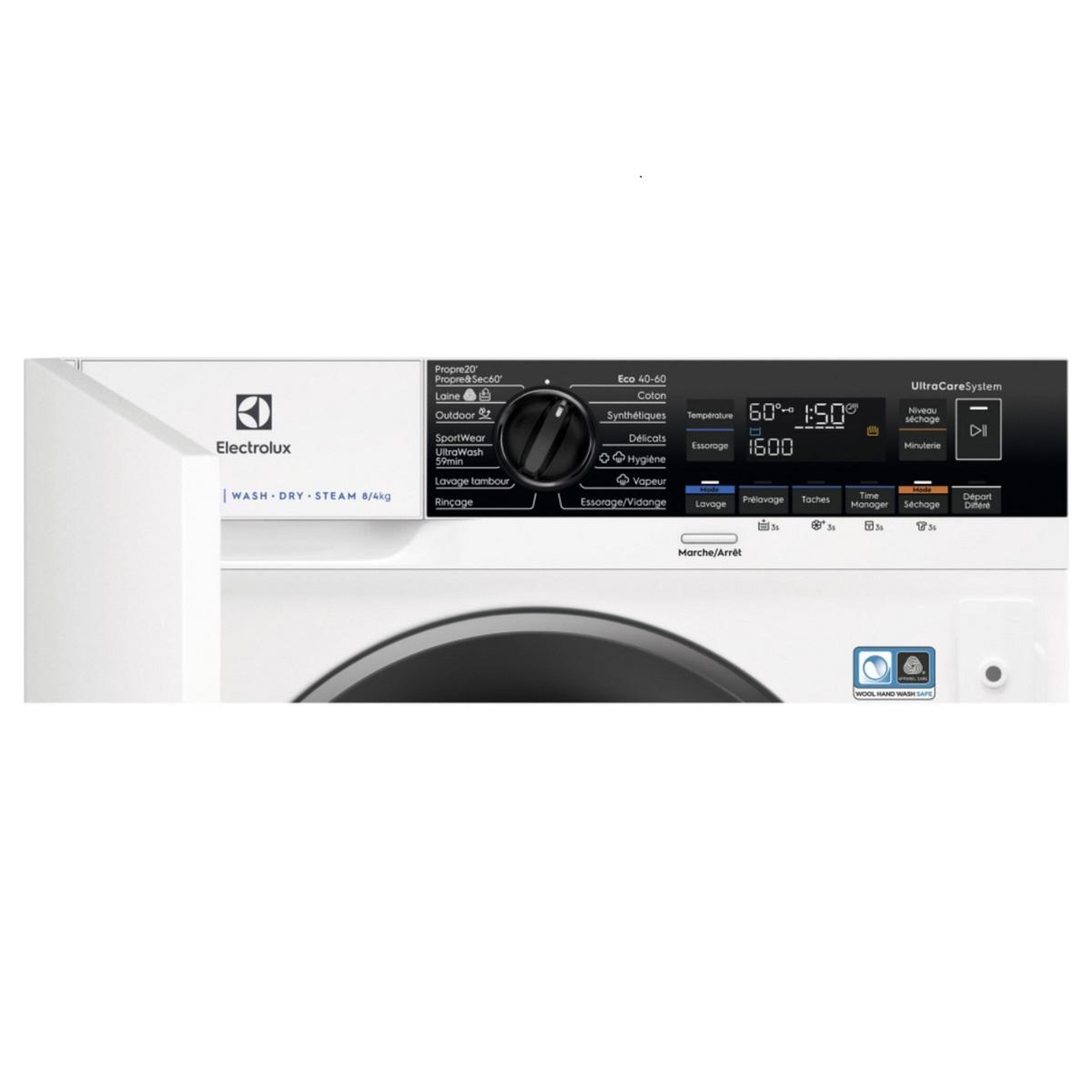 Voir la diapositive 3 : ELECTROLUX Lave-linge séchant intégrable 8/4kg 1600 tours/min - ew8w1684bi