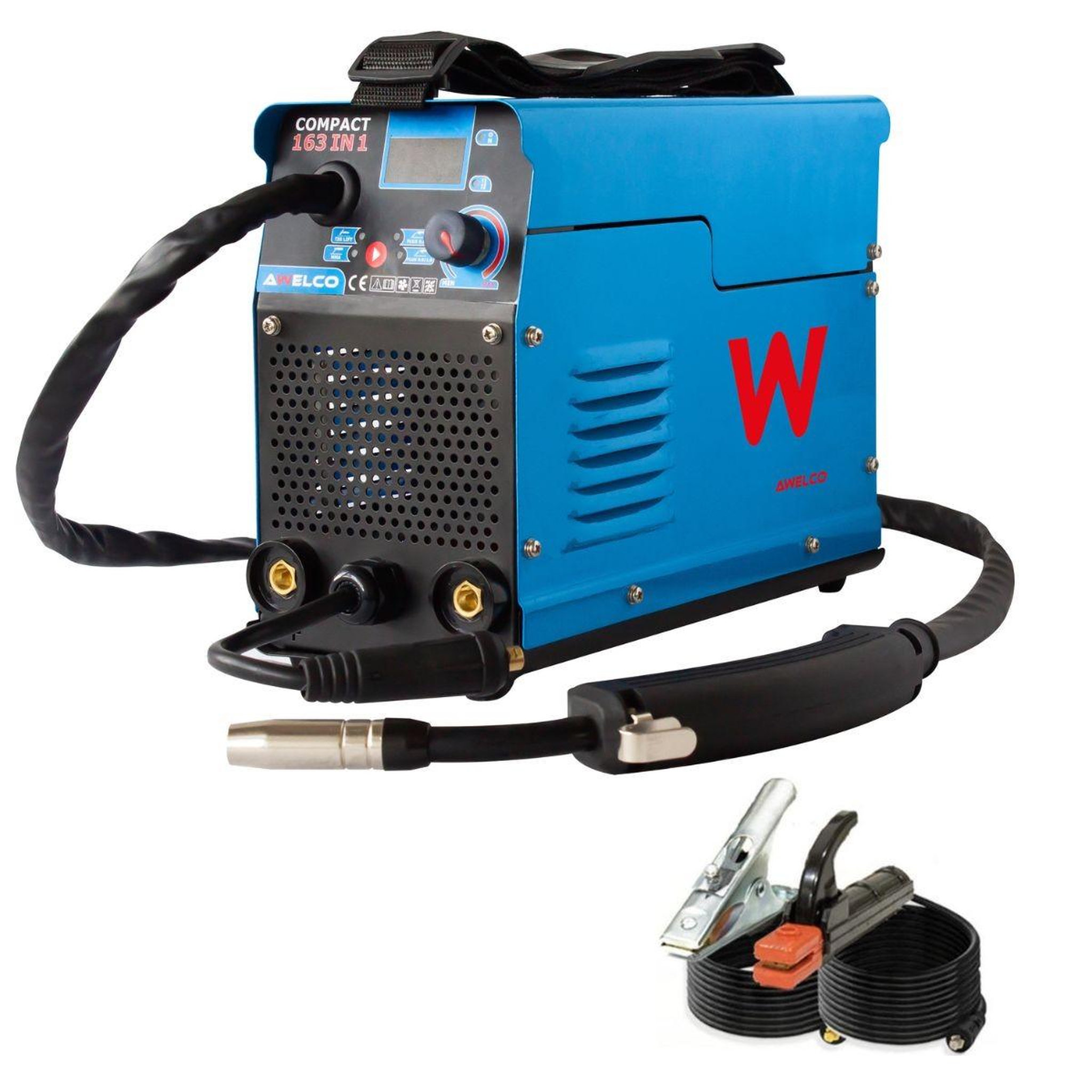 Awelco Poste à Souder Numérique MIG - MMA - TIG LIFT 3en1 Technologie IGBT Compact Polyvalent Soudage fil et Electrodes AWELCO