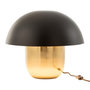 Voir la diapositive 2 : Paris Prix Lampe à Poser  Champignon Métal  40cm Noir & Or